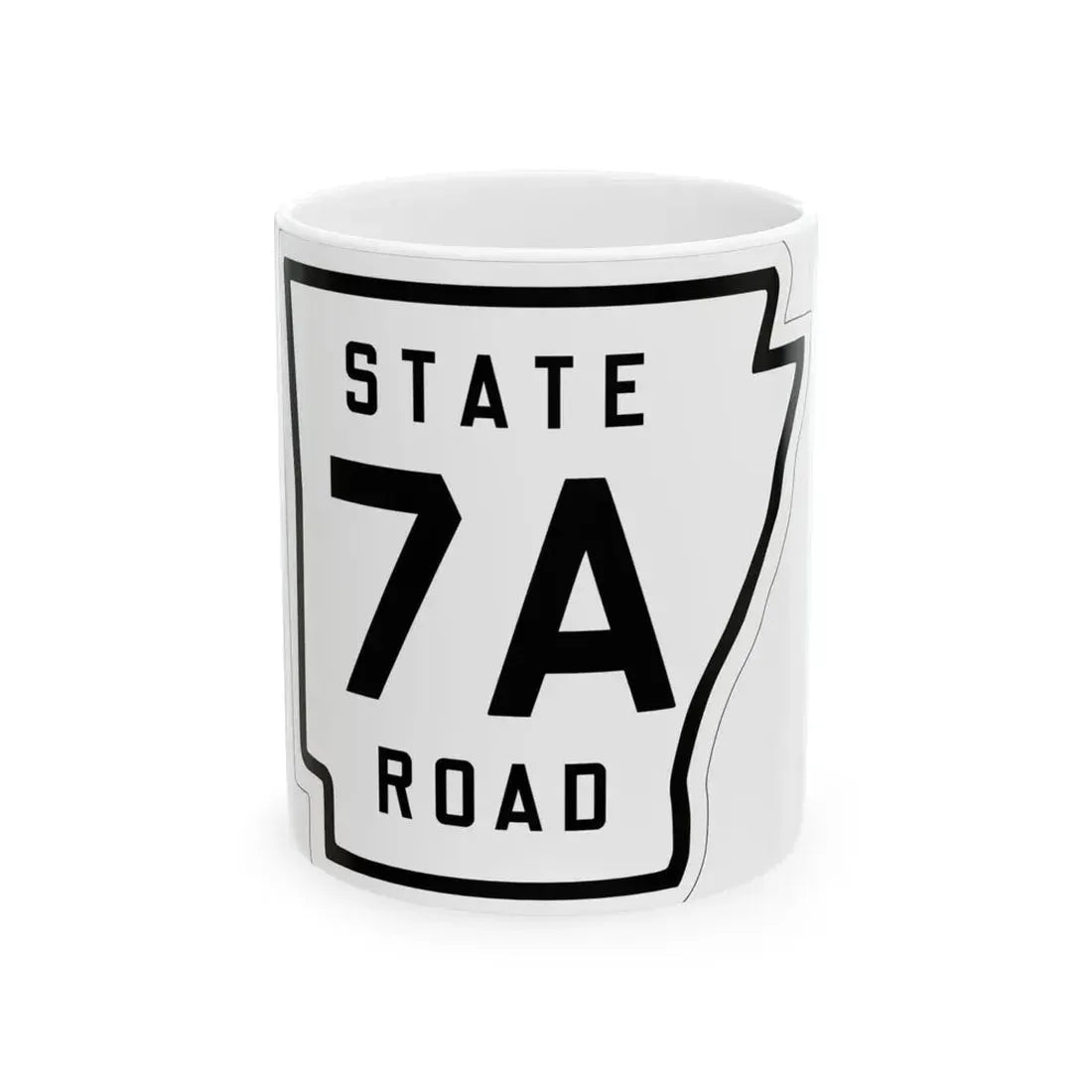 Arkansas 7A 1926 (Arkansas) (Road Sign) White Coffee Mug 11oz - Go Mug Yourself