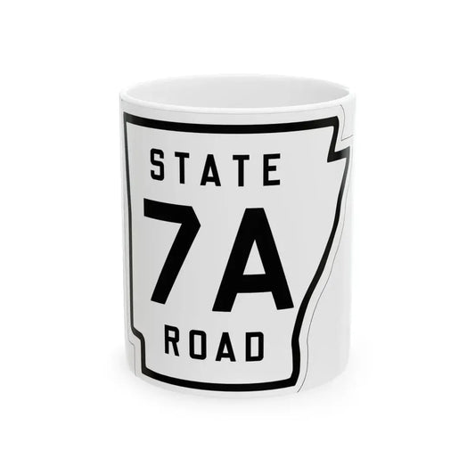 Arkansas 7A 1926 (Arkansas) (Road Sign) White Coffee Mug 11oz - Go Mug Yourself