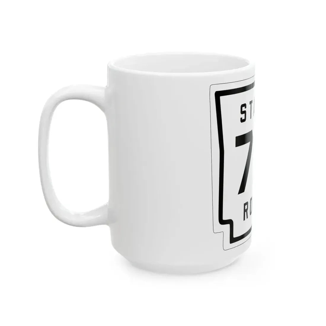 Arkansas 7A 1926 (Arkansas) (Road Sign) White Coffee Mug - Go Mug Yourself
