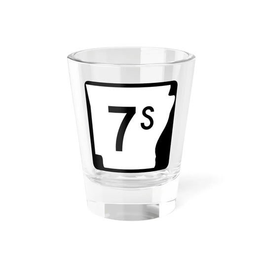 Arkansas 7S (Arkansas) (Road Sign) Shot Glass 1.5oz 1.5oz - Go Mug Yourself