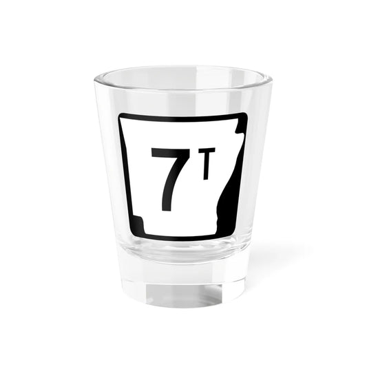 Arkansas 7T (Arkansas) (Road Sign) Shot Glass 1.5oz 1.5oz - Go Mug Yourself