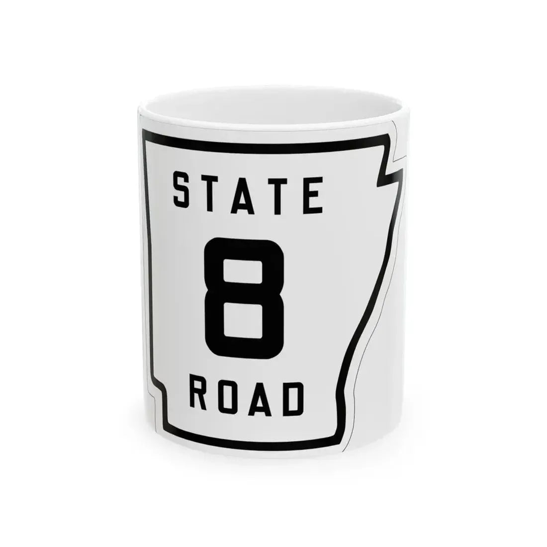 Arkansas 8 1926 (Arkansas) (Road Sign) White Coffee Mug 11oz - Go Mug Yourself