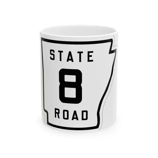 Arkansas 8 1926 (Arkansas) (Road Sign) White Coffee Mug 11oz - Go Mug Yourself