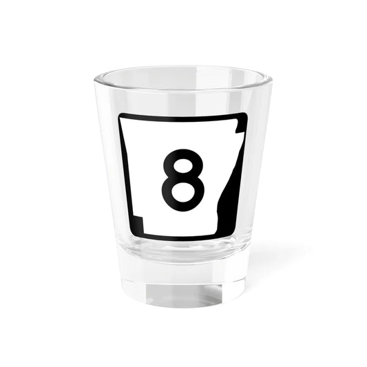 Arkansas 8 (Arkansas) (Road Sign) Shot Glass 1.5oz 1.5oz - Go Mug Yourself