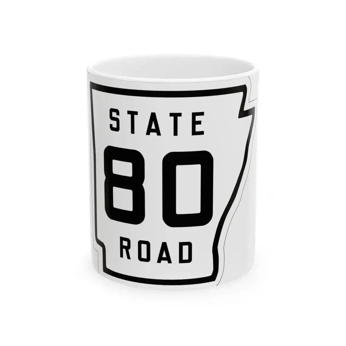 Arkansas 80 1926 (Arkansas) (Road Sign) White Coffee Mug 11oz - Go Mug Yourself