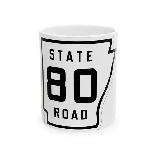 Arkansas 80 1926 (Arkansas) (Road Sign) White Coffee Mug 11oz - Go Mug Yourself