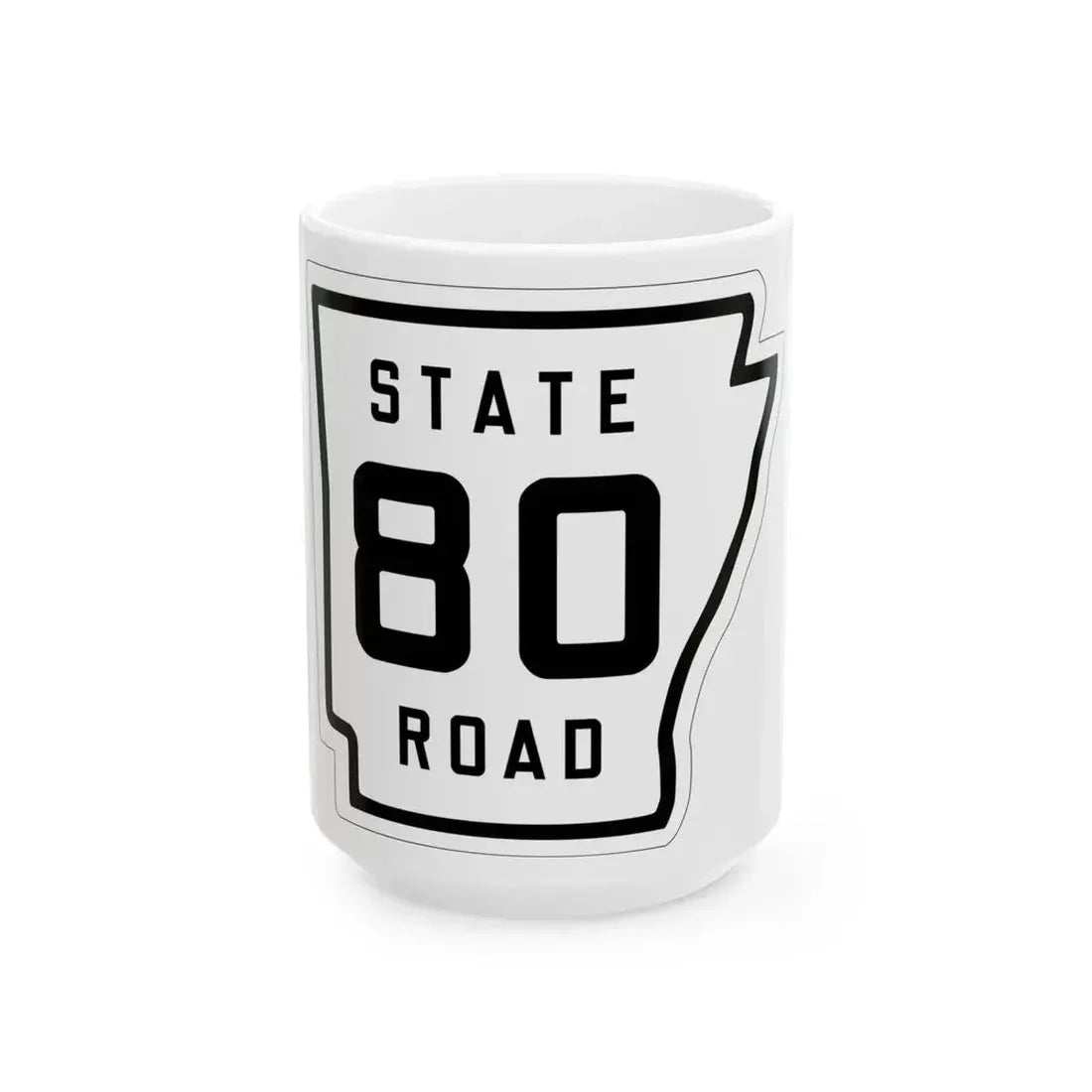 Arkansas 80 1926 (Arkansas) (Road Sign) White Coffee Mug - Go Mug Yourself