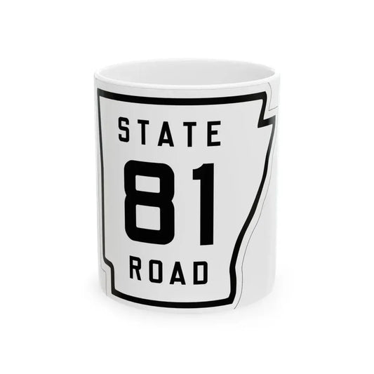 Arkansas 81 1926 (Arkansas) (Road Sign) White Coffee Mug 11oz - Go Mug Yourself