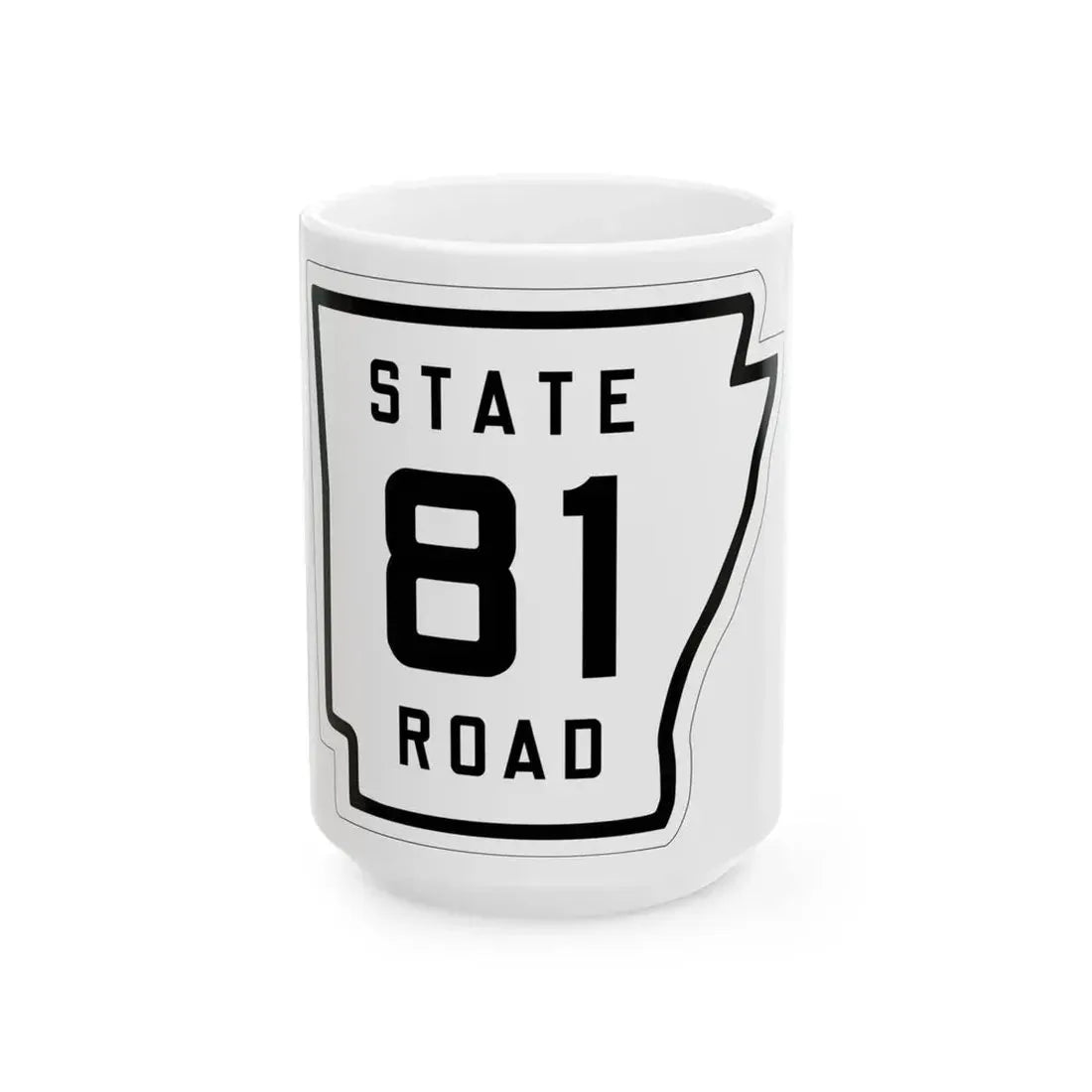 Arkansas 81 1926 (Arkansas) (Road Sign) White Coffee Mug 15oz - Go Mug Yourself