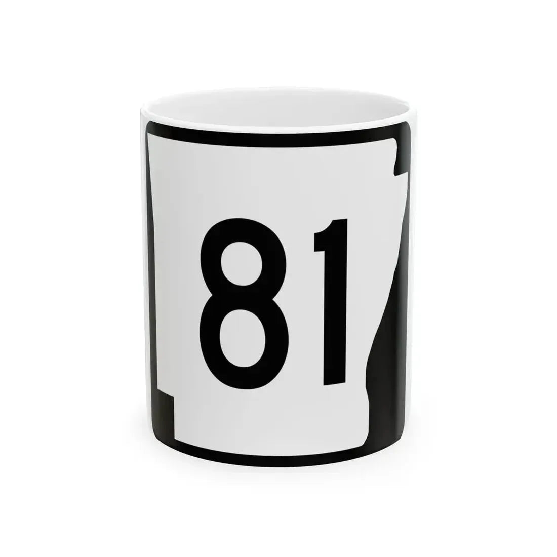 Arkansas 81 (Arkansas) (Road Sign) White Coffee Mug 11oz - Go Mug Yourself