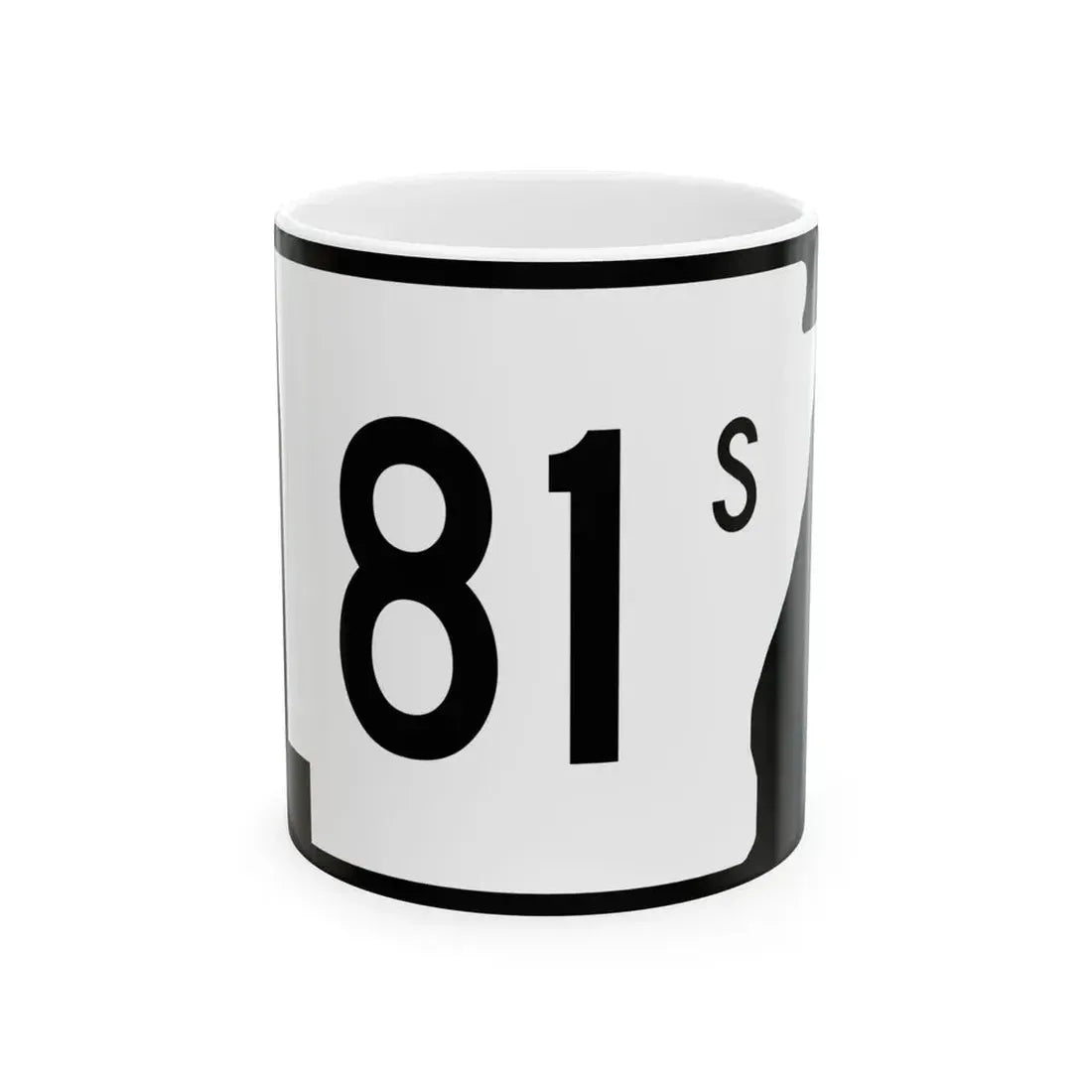 Arkansas 81S (Arkansas) (Road Sign) White Coffee Mug 11oz - Go Mug Yourself