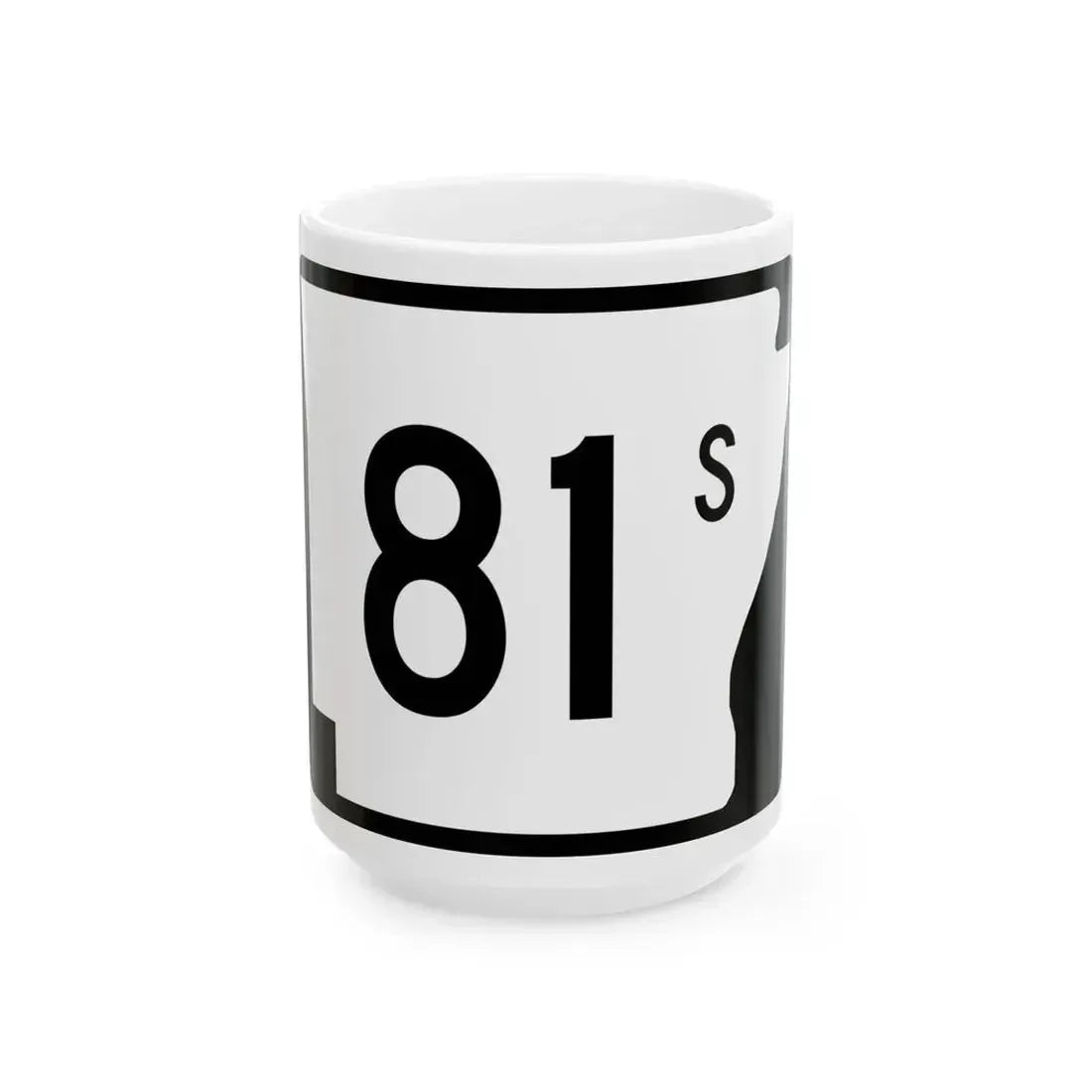 Arkansas 81S (Arkansas) (Road Sign) White Coffee Mug - Go Mug Yourself