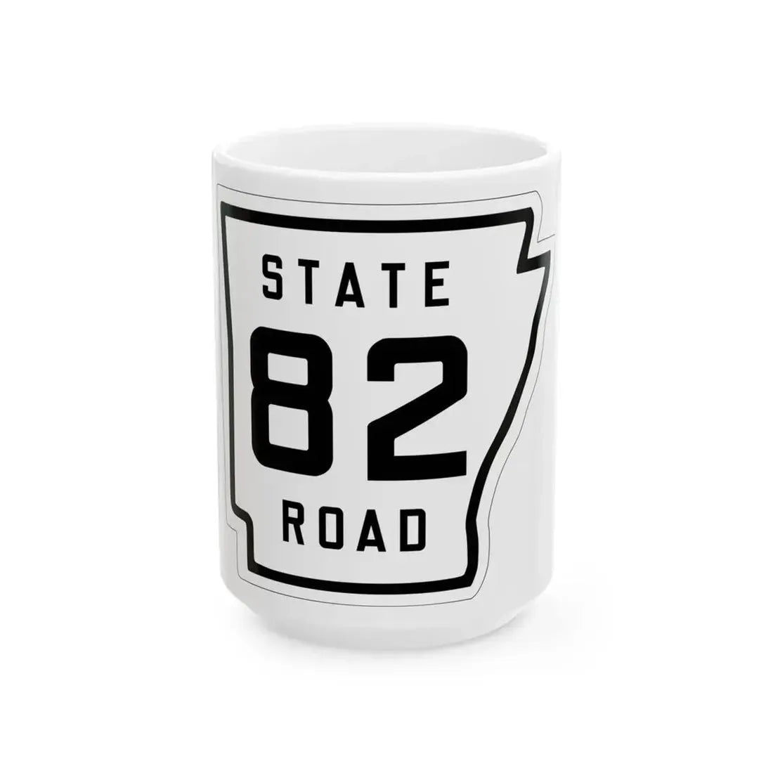 Arkansas 82 1926 (Arkansas) (Road Sign) White Coffee Mug 15oz - Go Mug Yourself