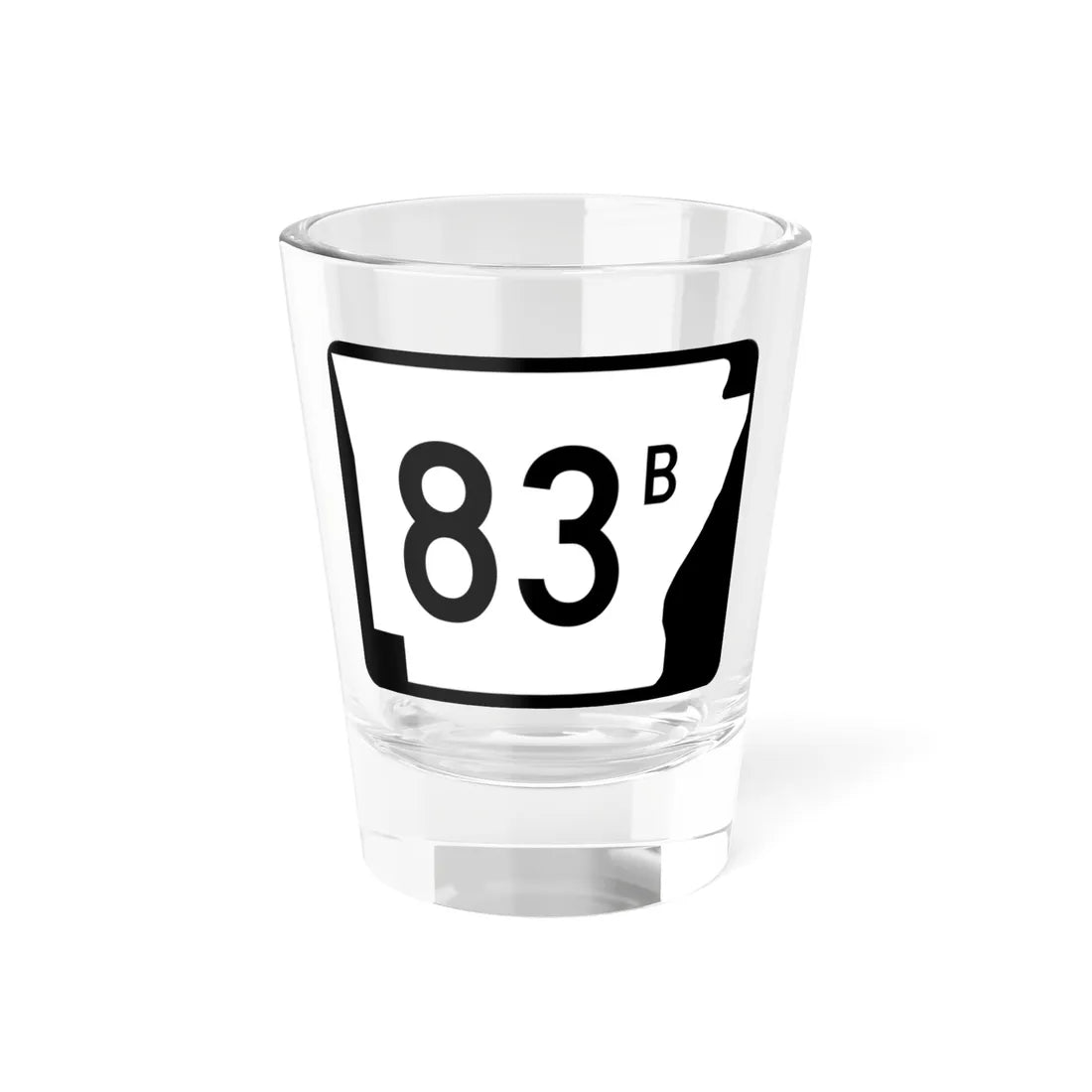 Arkansas 83B (Arkansas) (Road Sign) Shot Glass 1.5oz 1.5oz - Go Mug Yourself