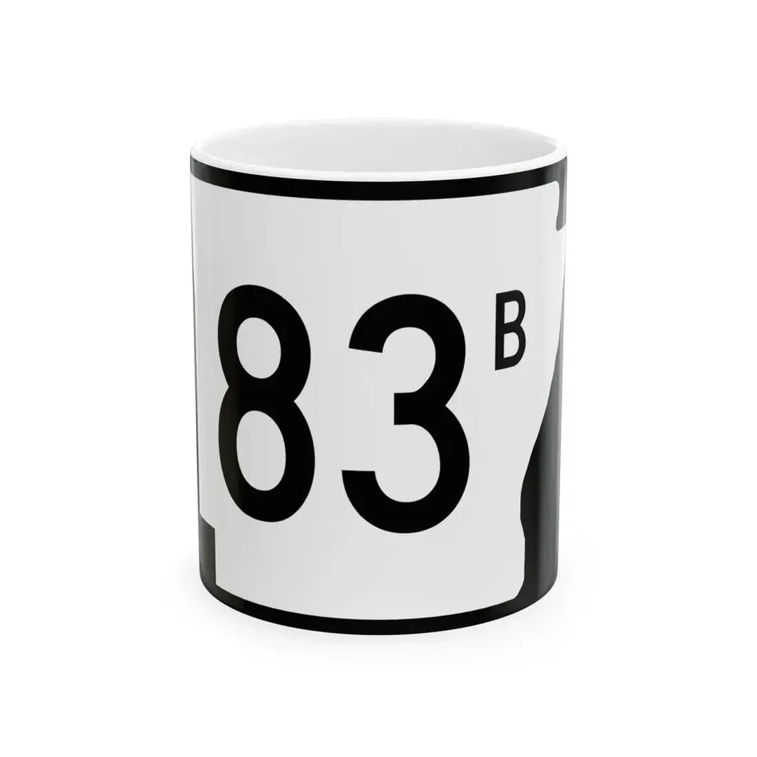 Arkansas 83B (Arkansas) (Road Sign) White Coffee Mug 11oz - Go Mug Yourself