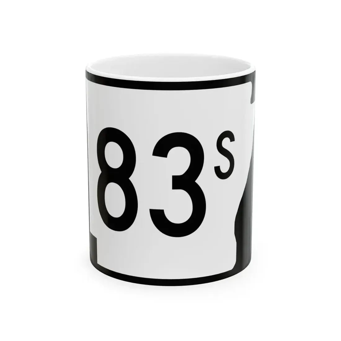 Arkansas 83S (Arkansas) (Road Sign) White Coffee Mug 11oz - Go Mug Yourself