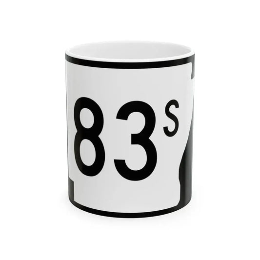 Arkansas 83S (Arkansas) (Road Sign) White Coffee Mug 11oz - Go Mug Yourself