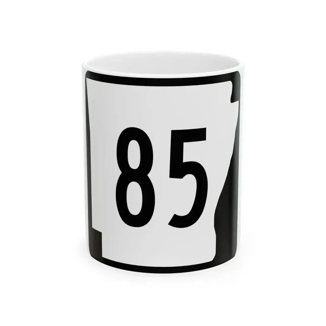 Arkansas 85 (Arkansas) (Road Sign) White Coffee Mug 11oz - Go Mug Yourself