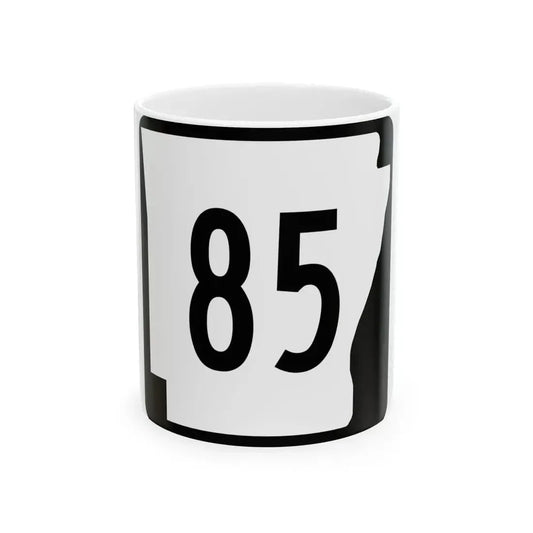 Arkansas 85 (Arkansas) (Road Sign) White Coffee Mug 11oz - Go Mug Yourself