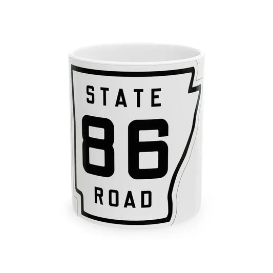 Arkansas 86 1926 (Arkansas) (Road Sign) White Coffee Mug 11oz - Go Mug Yourself