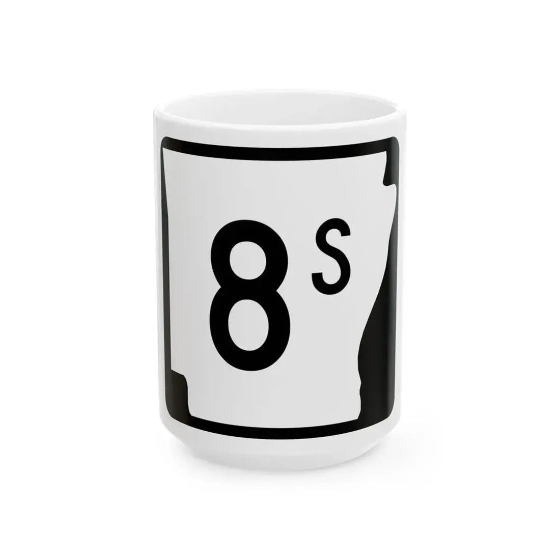 Arkansas 8S (Arkansas) (Road Sign) White Coffee Mug - Go Mug Yourself