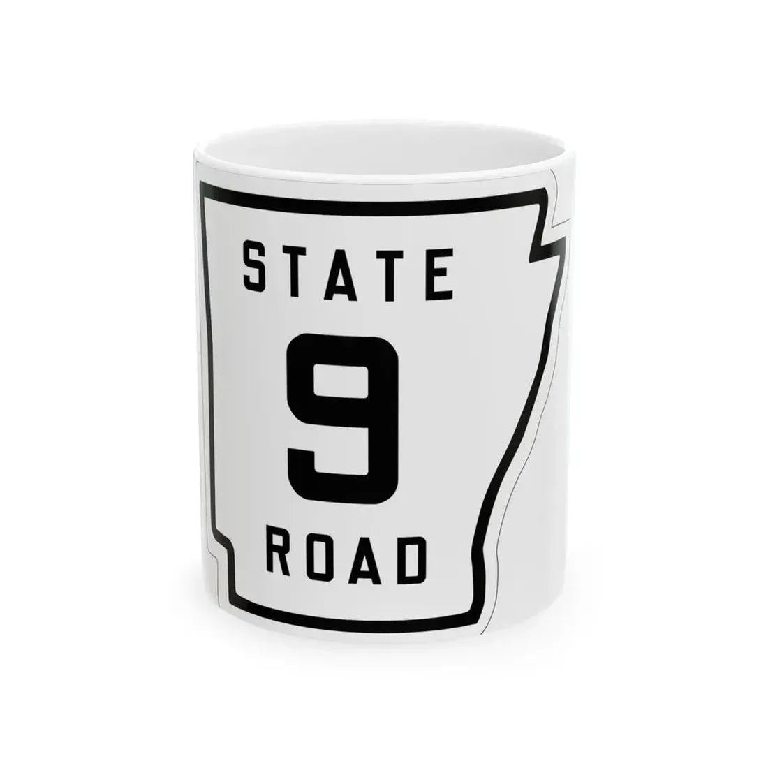 Arkansas 9 1926 (Arkansas) (Road Sign) White Coffee Mug 11oz - Go Mug Yourself