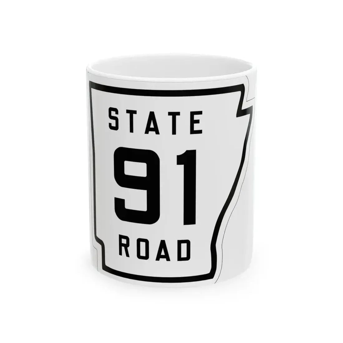 Arkansas 91 1926 (Arkansas) (Road Sign) White Coffee Mug 11oz - Go Mug Yourself