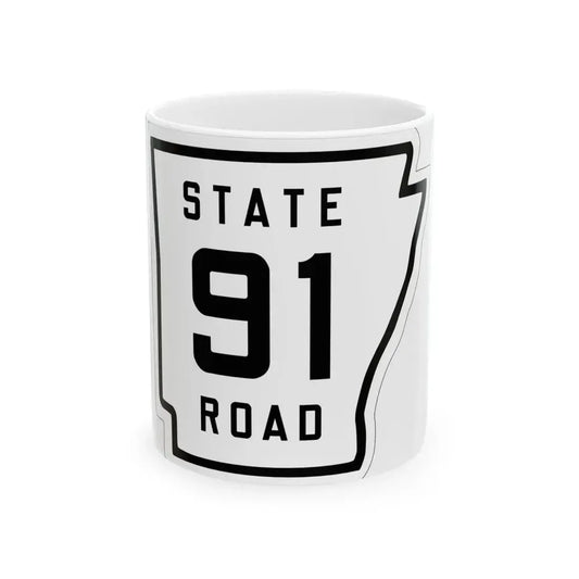 Arkansas 91 1926 (Arkansas) (Road Sign) White Coffee Mug 11oz - Go Mug Yourself