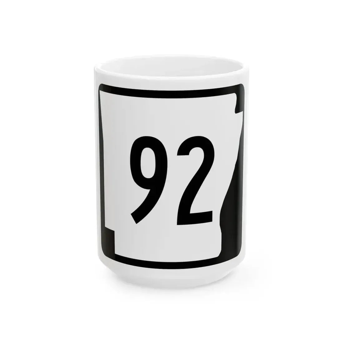 Arkansas 92 (Arkansas) (Road Sign) White Coffee Mug - Go Mug Yourself