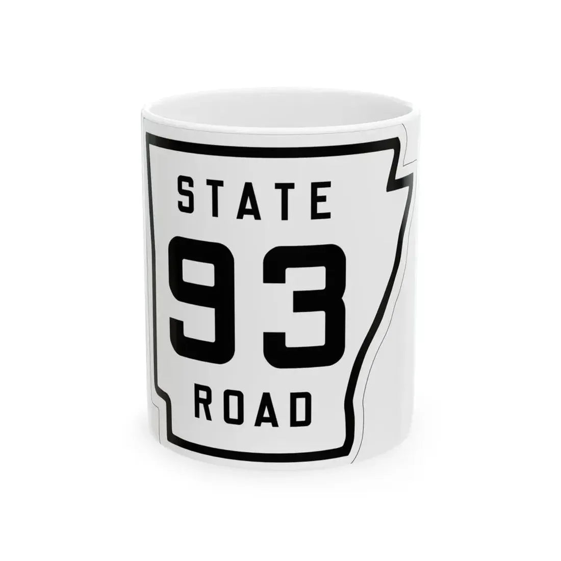 Arkansas 93 1926 (Arkansas) (Road Sign) White Coffee Mug 11oz - Go Mug Yourself