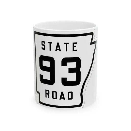 Arkansas 93 1926 (Arkansas) (Road Sign) White Coffee Mug 11oz - Go Mug Yourself