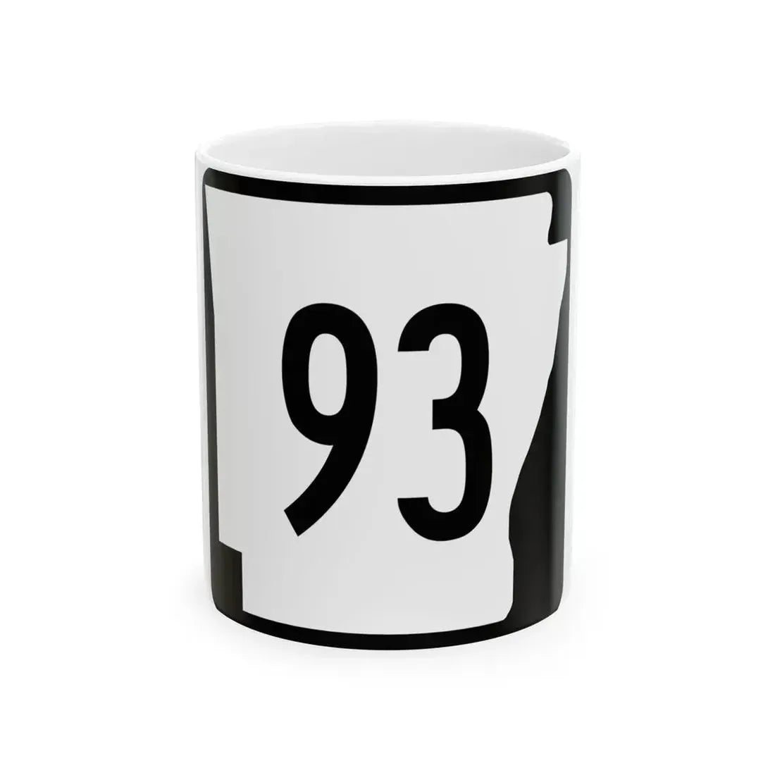 Arkansas 93 (Arkansas) (Road Sign) White Coffee Mug 11oz - Go Mug Yourself