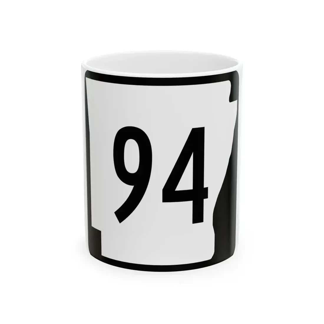 Arkansas 94 (Arkansas) (Road Sign) White Coffee Mug 11oz - Go Mug Yourself