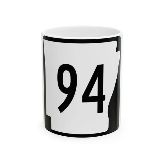 Arkansas 94 (Arkansas) (Road Sign) White Coffee Mug 11oz - Go Mug Yourself