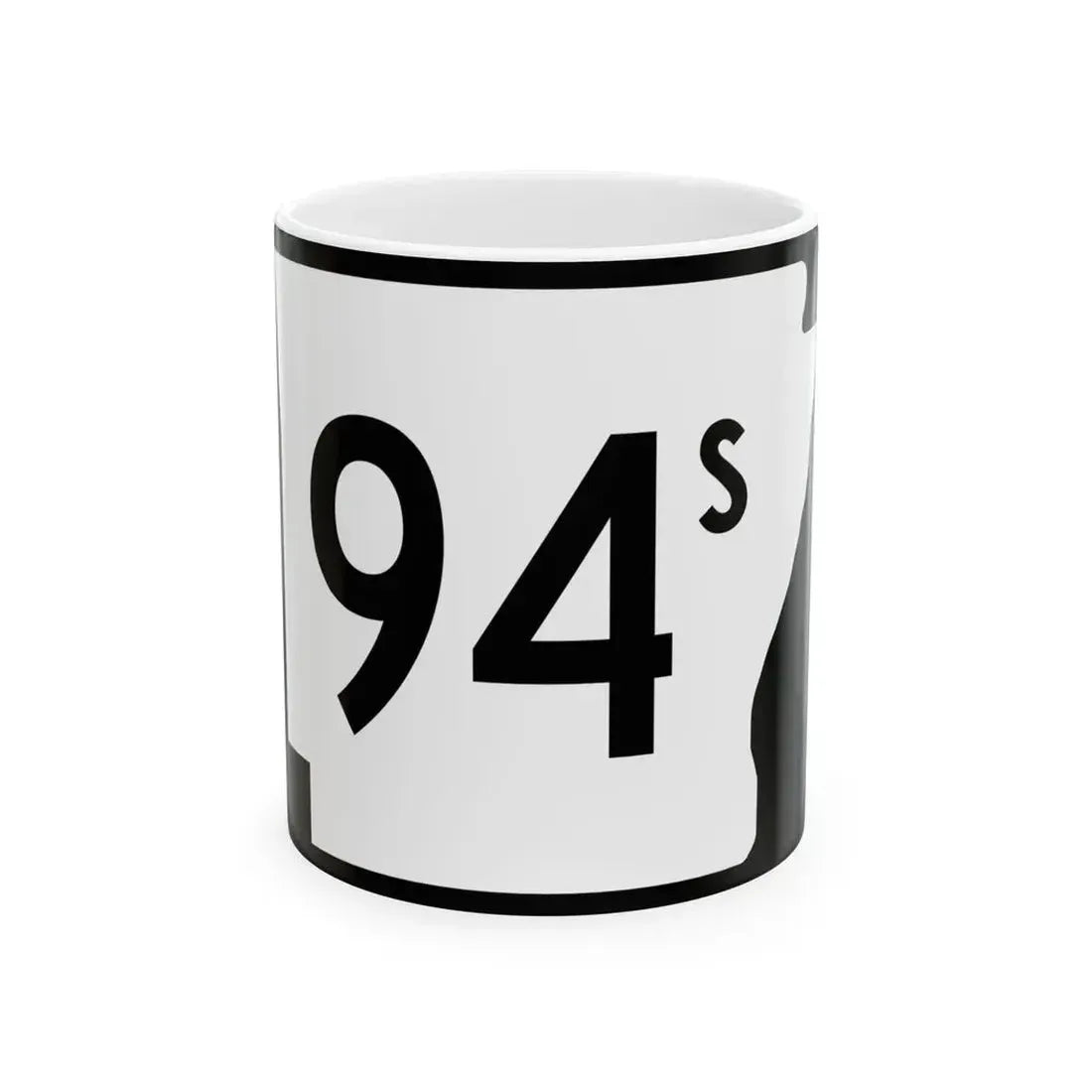Arkansas 94S (Arkansas) (Road Sign) White Coffee Mug 11oz - Go Mug Yourself