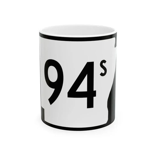Arkansas 94S (Arkansas) (Road Sign) White Coffee Mug 11oz - Go Mug Yourself