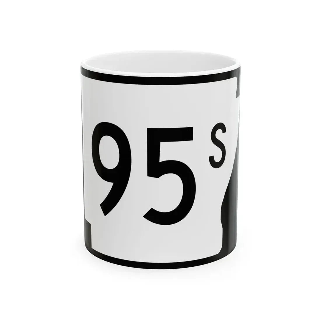 Arkansas 95S (Arkansas) (Road Sign) White Coffee Mug 11oz - Go Mug Yourself