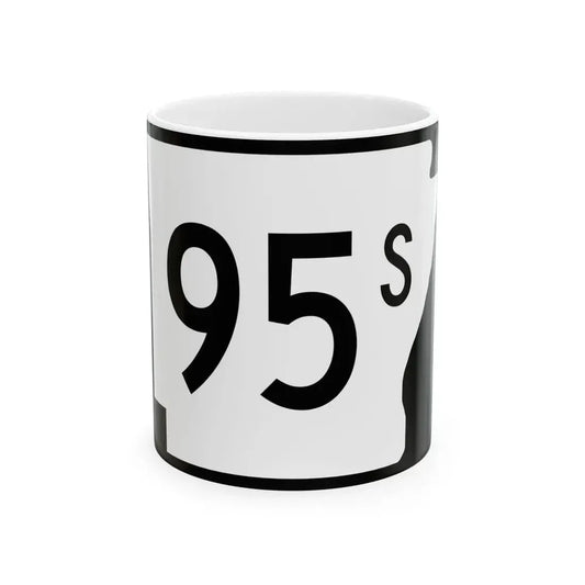 Arkansas 95S (Arkansas) (Road Sign) White Coffee Mug 11oz - Go Mug Yourself