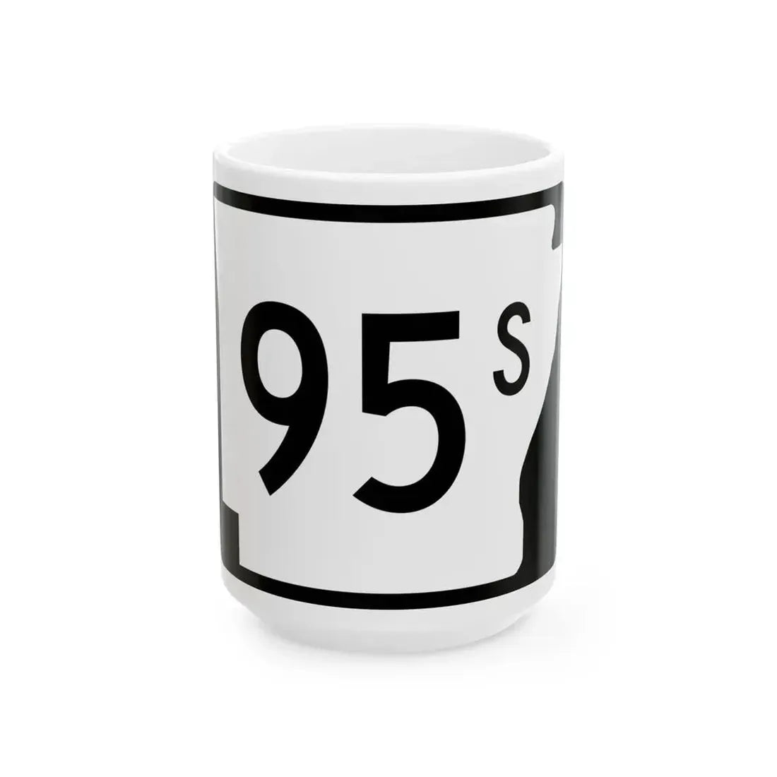 Arkansas 95S (Arkansas) (Road Sign) White Coffee Mug 15oz - Go Mug Yourself