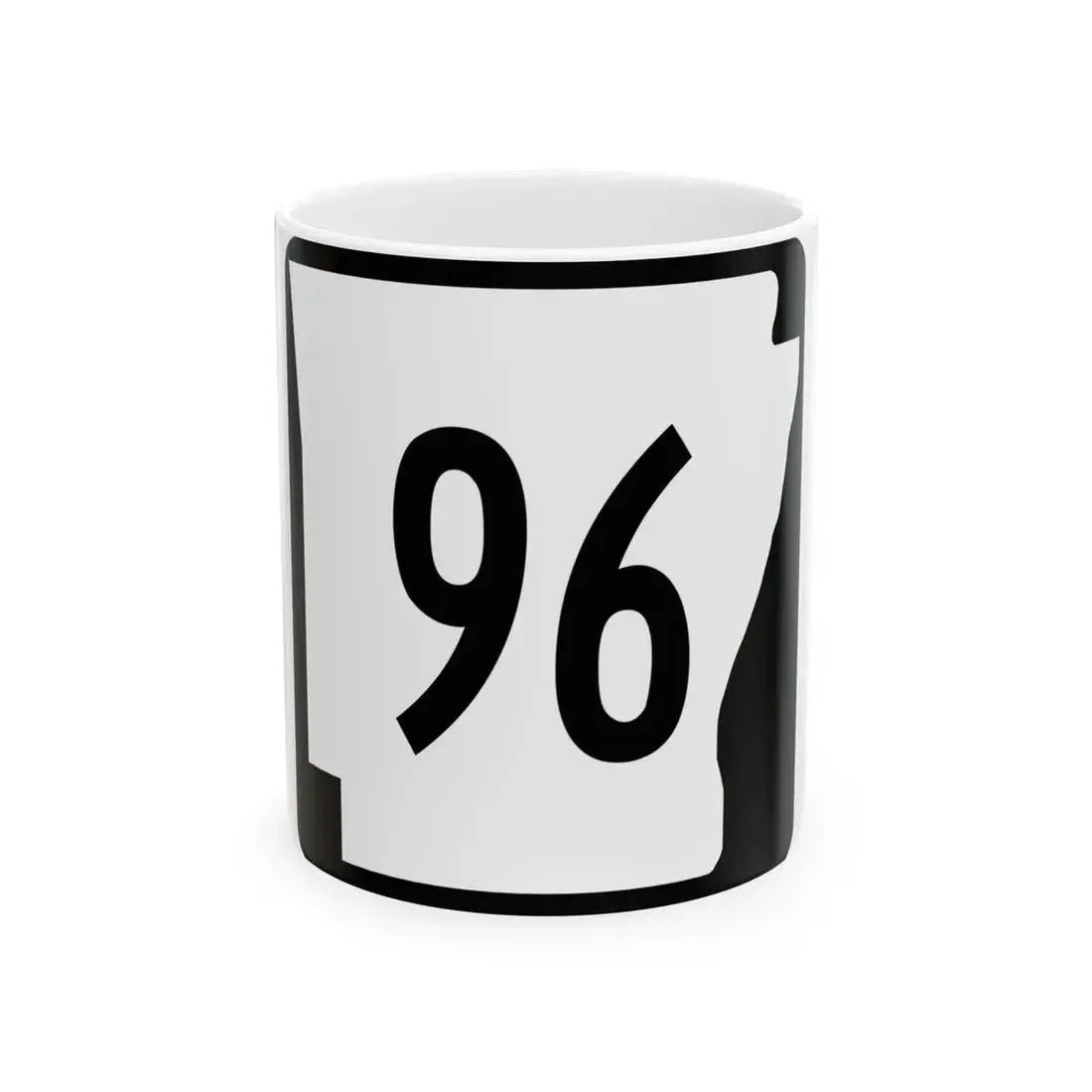 Arkansas 96 (Arkansas) (Road Sign) White Coffee Mug 11oz - Go Mug Yourself