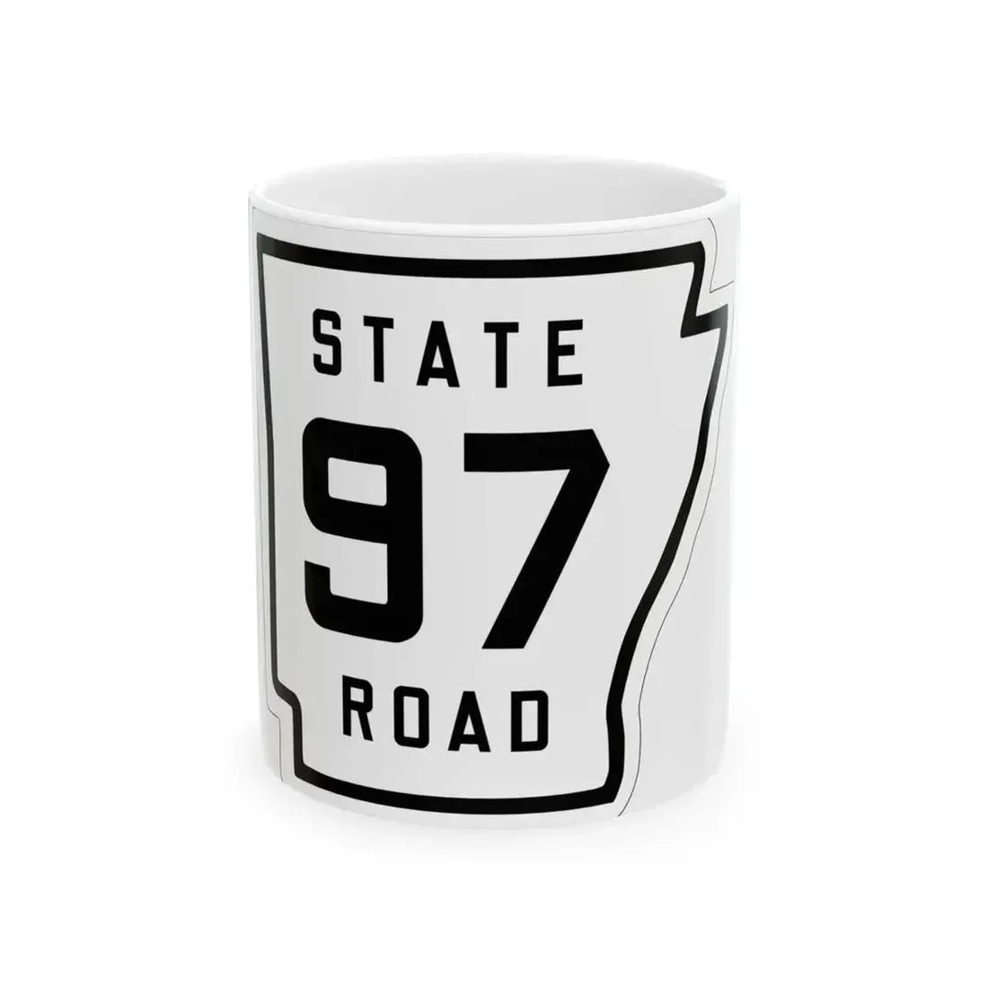 Arkansas 97 1926 (Arkansas) (Road Sign) White Coffee Mug 11oz - Go Mug Yourself