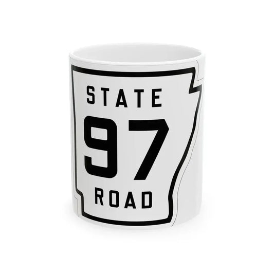 Arkansas 97 1926 (Arkansas) (Road Sign) White Coffee Mug 11oz - Go Mug Yourself