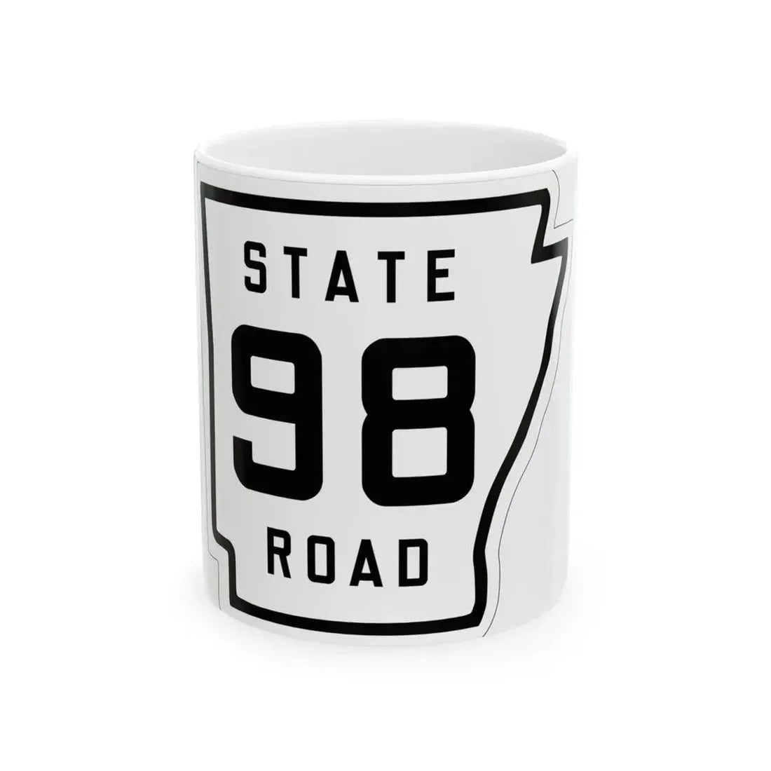 Arkansas 98 1926 (Arkansas) (Road Sign) White Coffee Mug 11oz - Go Mug Yourself