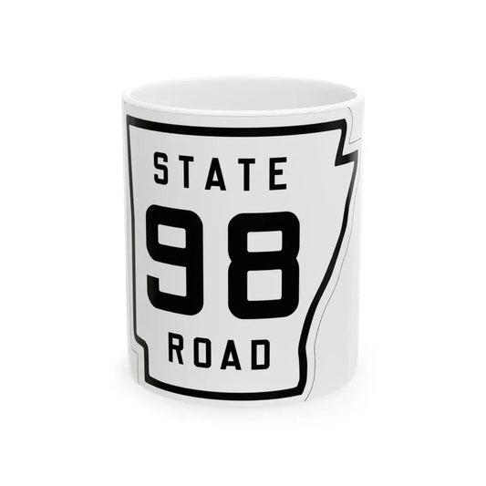 Arkansas 98 1926 (Arkansas) (Road Sign) White Coffee Mug 11oz - Go Mug Yourself