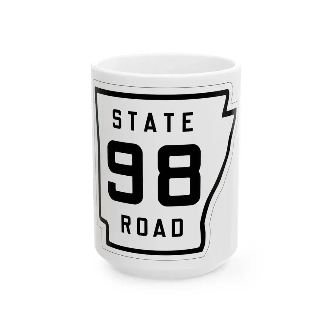 Arkansas 98 1926 (Arkansas) (Road Sign) White Coffee Mug 15oz - Go Mug Yourself