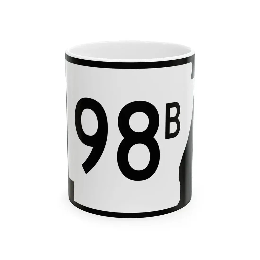 Arkansas 98B (Arkansas) (Road Sign) White Coffee Mug - Go Mug Yourself