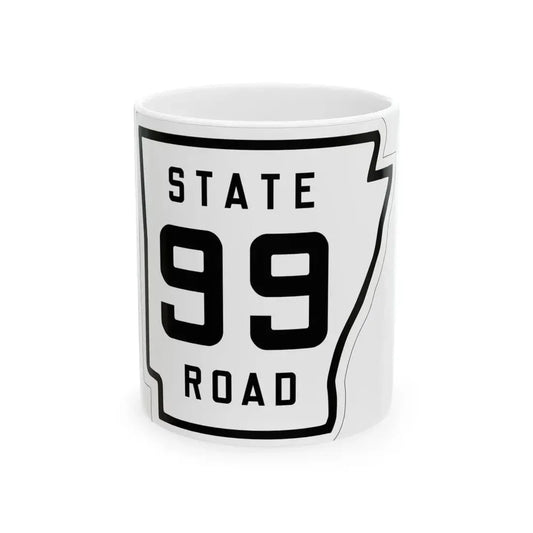 Arkansas 99 1926 (Arkansas) (Road Sign) White Coffee Mug 11oz - Go Mug Yourself