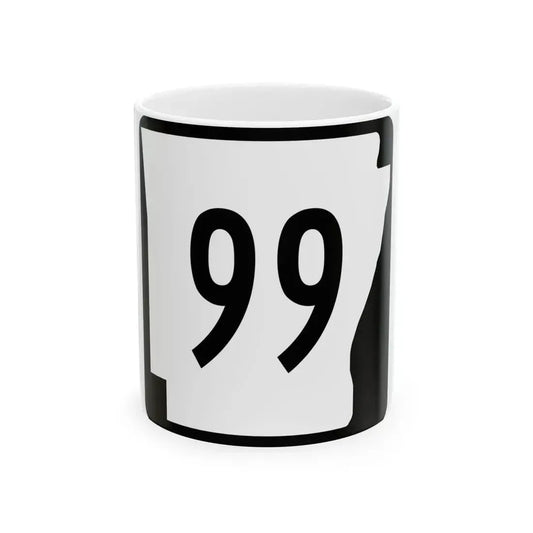 Arkansas 99 (Arkansas) (Road Sign) White Coffee Mug 11oz - Go Mug Yourself