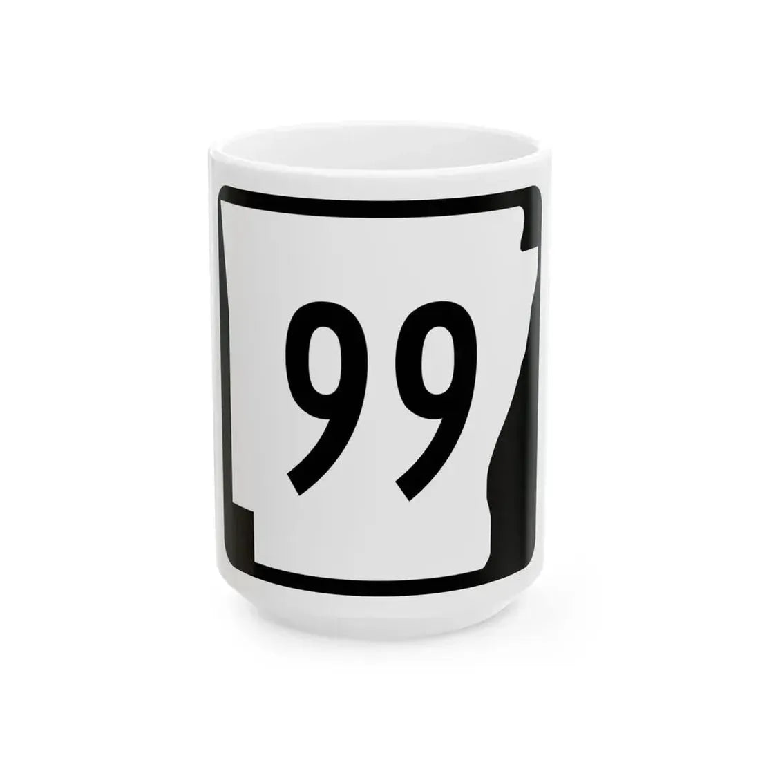 Arkansas 99 (Arkansas) (Road Sign) White Coffee Mug - Go Mug Yourself