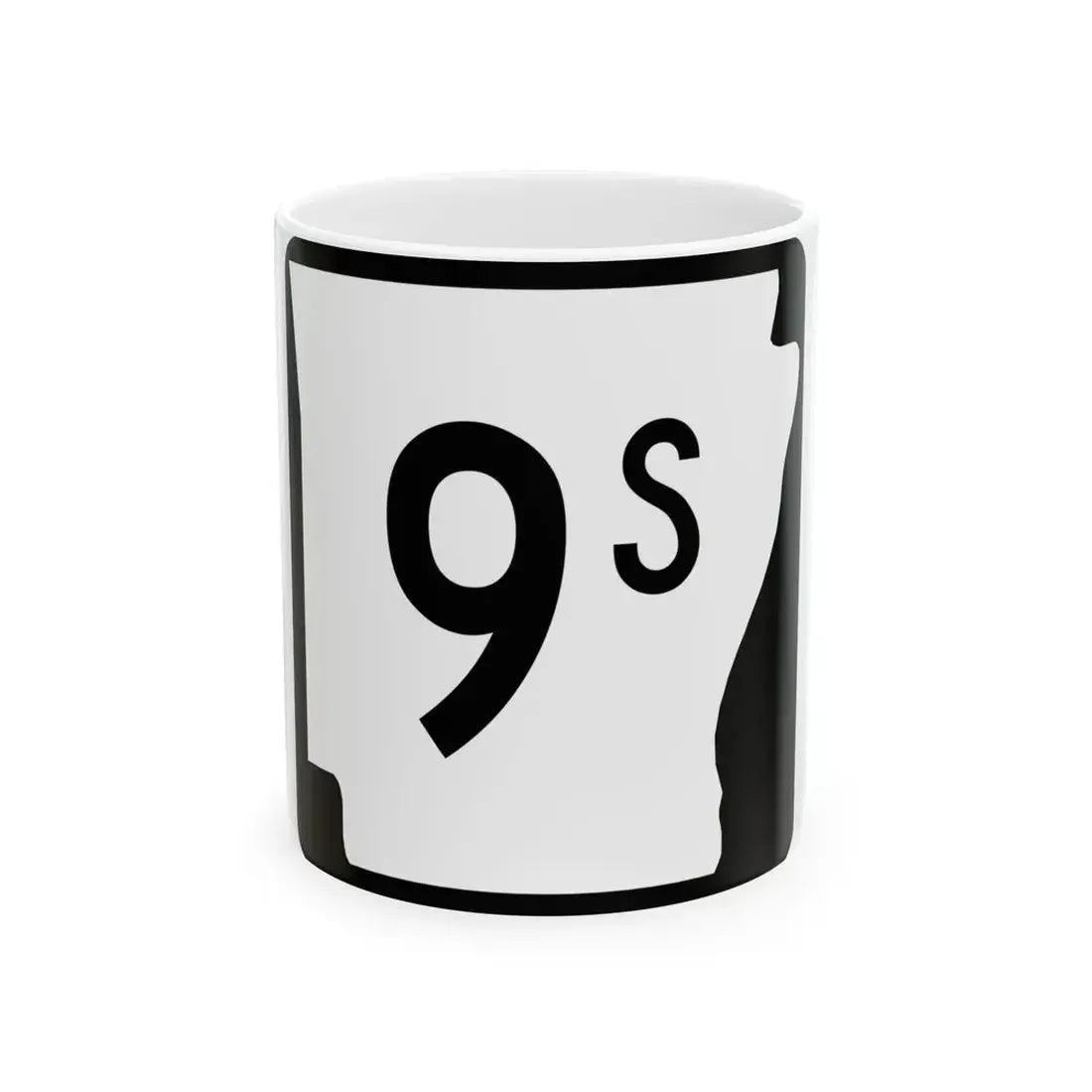 Arkansas 9S (Arkansas) (Road Sign) White Coffee Mug 11oz - Go Mug Yourself